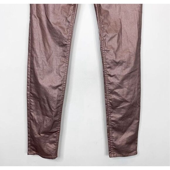 Rag & Bone rose metallic leggings skinny jeans size 27 excellent condition - Picture 4 of 8